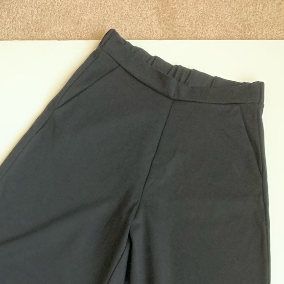 BANANA REPUBLIC HIGH WAIST WIDE LEG PANTS WITH POCKETS - BLACK - Picture 4 of 6